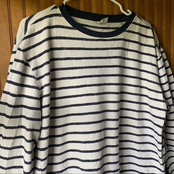 KNOWLEDGECOTTON Apparel Striped Long Sleeve Crew Neck Sweater - Men’s Size Large - Picture 9 of 9
